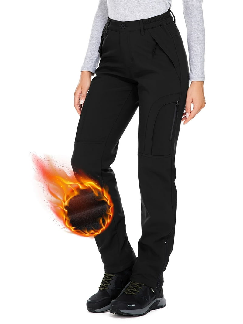 Asfixiado Women's Fleece Lined Snow Pants Water Repellent