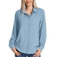 thumbnail image 1 of FEN AI Women's Long Sleeve Button Down Shirts Quick Dry Travel Sun Protection Fishing Hiking Shirt Outdoor Tops, 1 of 9