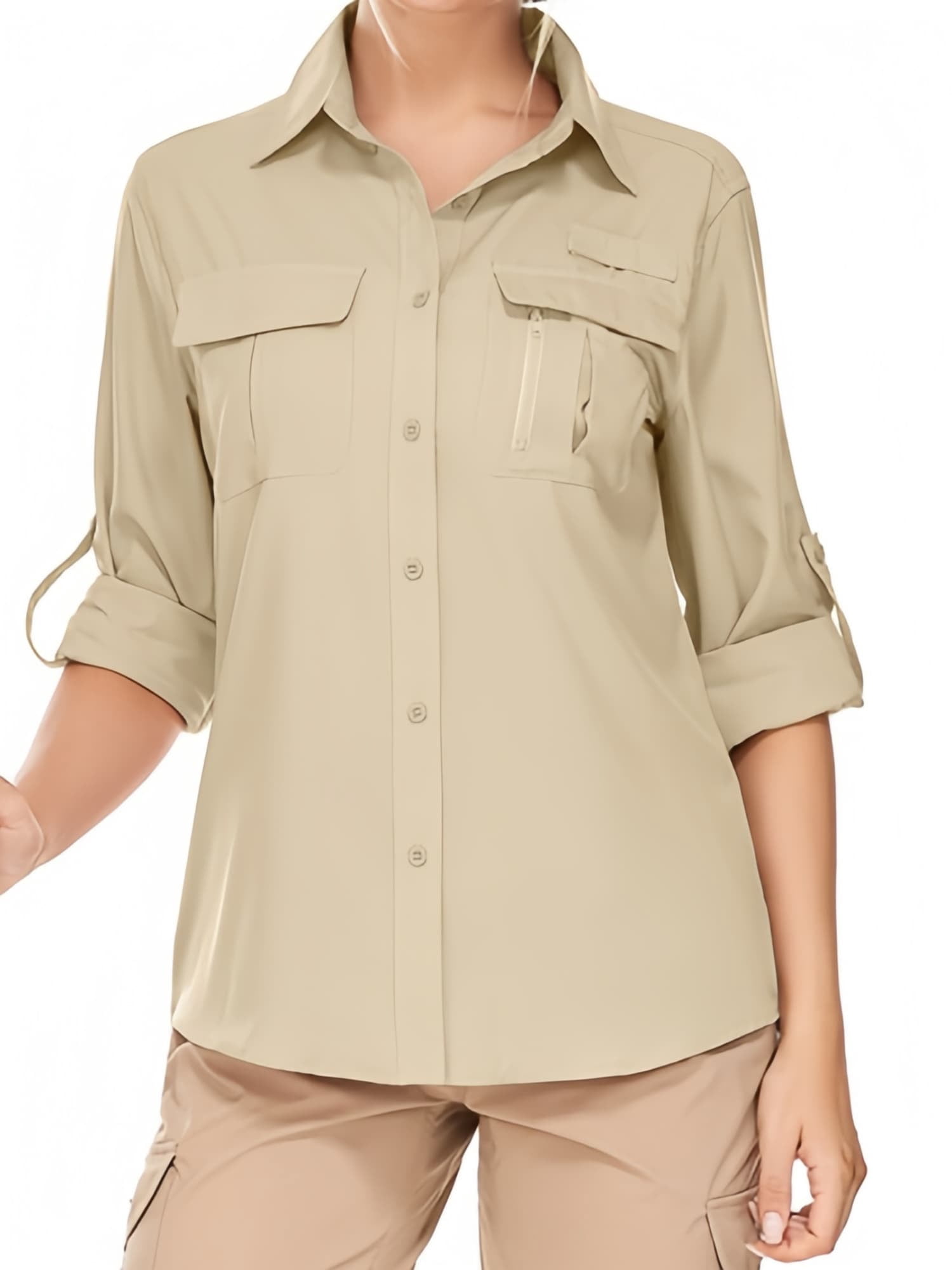 Chemisier Professionnel Andrew & Co. Plus - Blanc, Manches 3/4 - Taille 1X - Occasion Parfait état