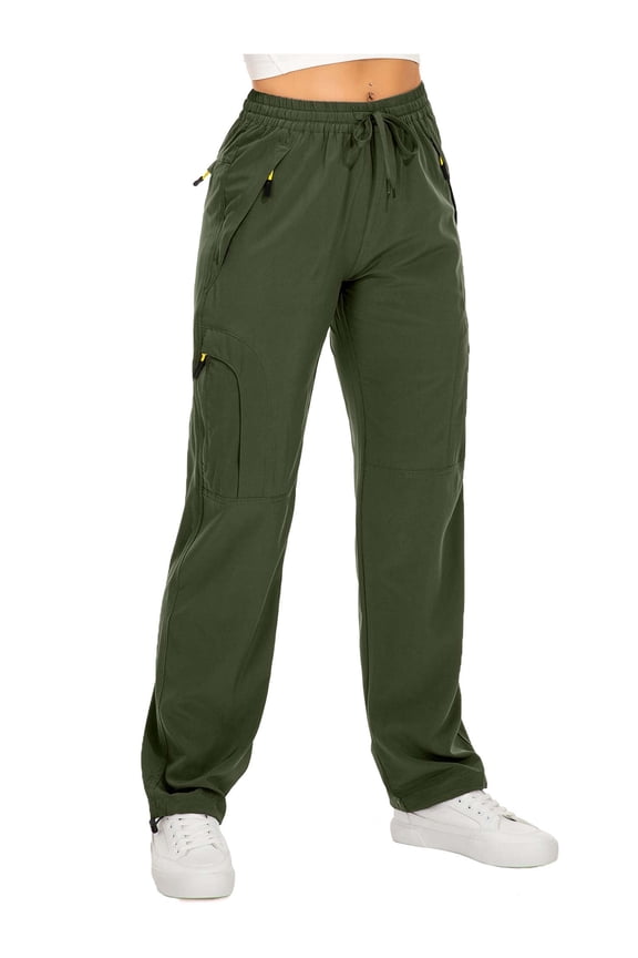 Casual Pants for Women Lightweight Quick Dry Hiking Travel Pants Elastic Waist Trousers Pant for All Seasons