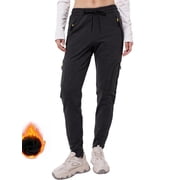 FEN AI Womens Insulated Ski Pants Fleece Lined Sweatpants for Hiking Outdoor Athletic Winter Warm Trousers