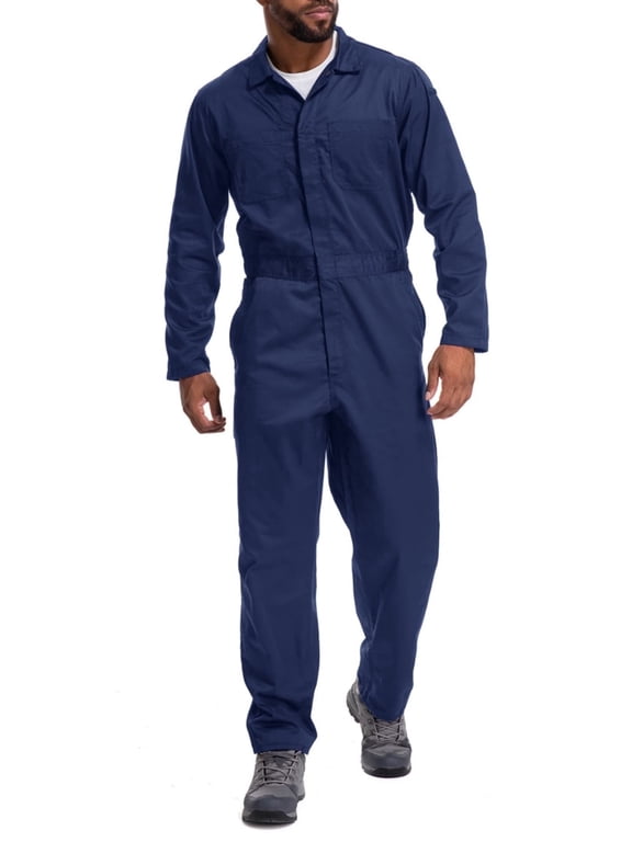 Work Mechanic Jumpsuit for Men Coveralls Long Sleeve Overall Relaxed Fit Workwear