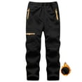 thumbnail image 1 of FEN AI Boys Snow Pants Kids Waterproof Hiking Skiing Pants Warm Fleece Lined Softshell Trousers Windproof Outdoor Winter Pants for Youth, 1 of 8