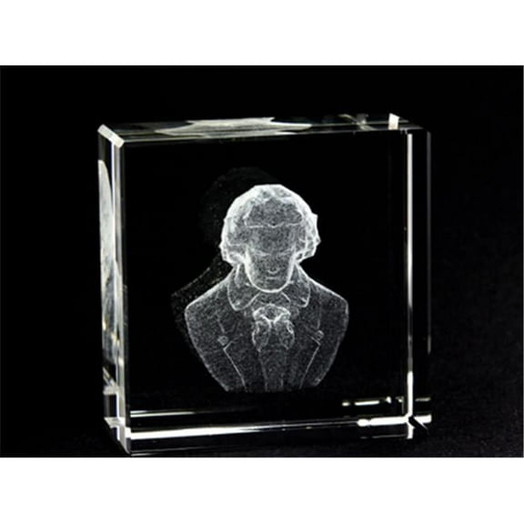 Asfour Crystal 1162-50-105 2 L x 2 H x 1 W in. Crystal Laser-Engraved Beethoven Miscellaneous Laser-Cut