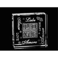 thumbnail image 1 of Asfour Crystal 1162-50-73 2 L x 2 H x 1 W in. Crystal Laser-Engraved Love Love & Hearts Laser-Cut, 1 of 1