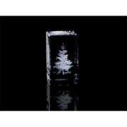 Asfour Crystal 1165-70-88 1.6 L x 2.75 H x 1.6 W in. Crystal Laser-Engraved Christmas Tree Holiday Laser-Cut