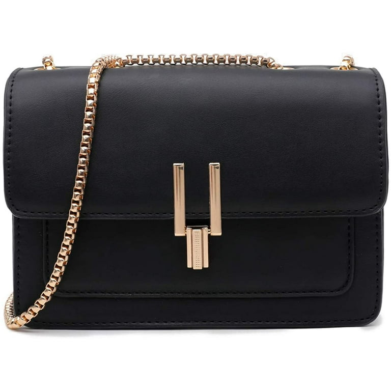 Crossbody Bags For Women Leather Cross Body Purses Cute Designer Handbags  Shoulder Bag Medium Size Black