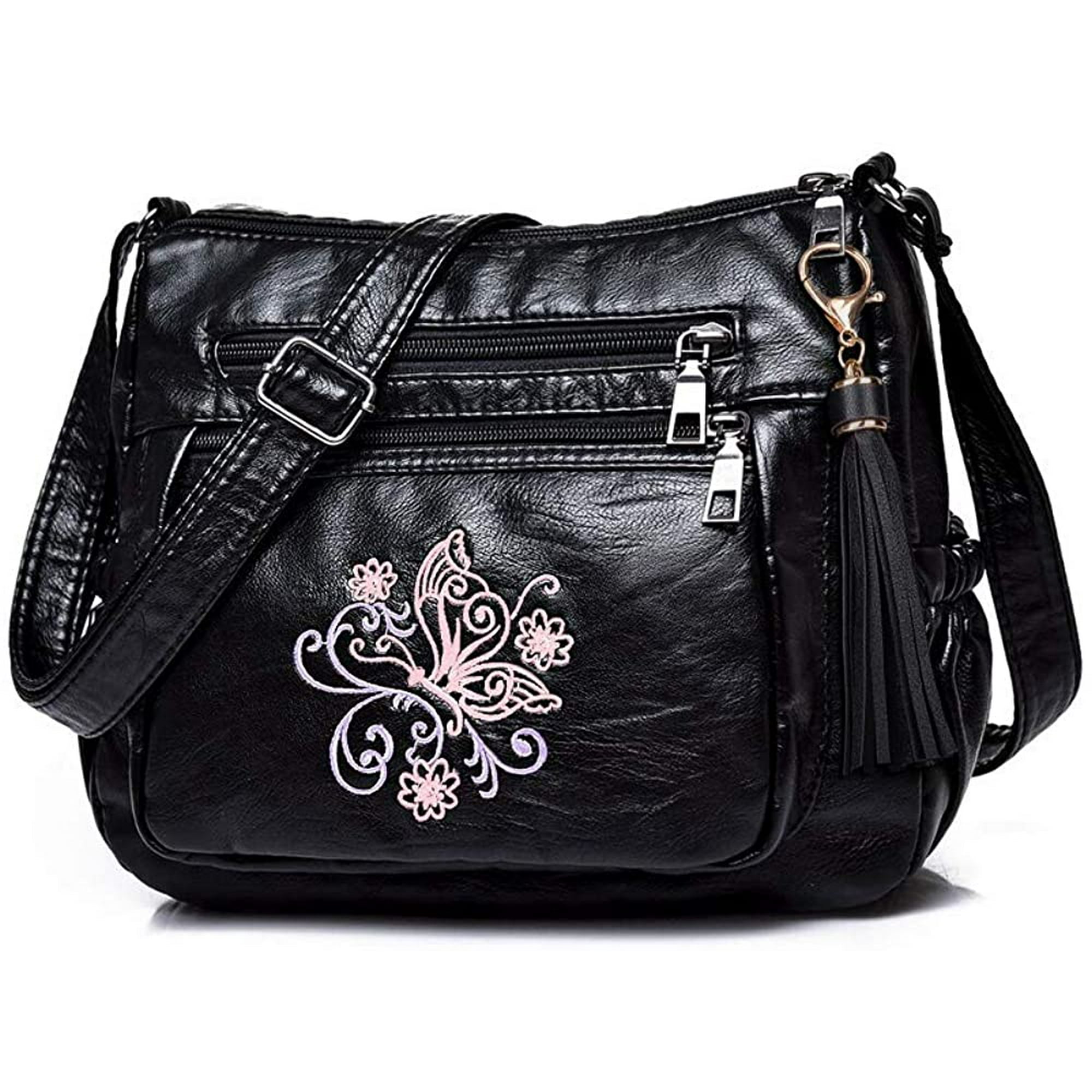 ELDA Crossbody Bags For Women Pocketbooks Soft PU Leather Purses
