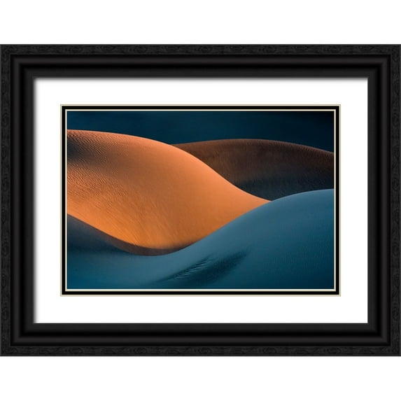 Asghar Alimoradi, Ali 24x17 Black Ornate Wood Framed with Double Matting Museum Art Print Titled - The Curves