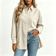 thumbnail image 1 of Asgosdo Button Down Shirts for Women Long Sleeve Collared Blouses Casual Dressy Business Work Tops with Pocket, 1 of 6