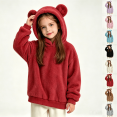 thumbnail image 1 of Asgosdo Fleece Hoodies for Girls Bear Ears Cute Casual Oversized Kids Fall Sweatshirts Y2K Teen Warm Winter Pullover Size 4-15Y, 1 of 6
