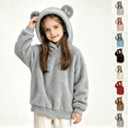 thumbnail image 1 of Asgosdo Fleece Hoodies for Girls Bear Ears Cute Casual Oversized Kids Fall Sweatshirts Y2K Teen Warm Winter Pullover Size 4-15Y, 1 of 6