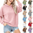 thumbnail image 1 of Asgosdo Polka Dot Hoodies for Girls Long Sleeve Kids Oversized Sweatshirts Casual Cute Teen Pullover Size 3-16Y, 1 of 6