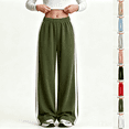 thumbnail image 1 of Asgosdo Sweatpants for Teen Girls High Waisted Wide Leg Color Block Trackpants Casual Baggy Fall Pants with Pockets Size 5-15Y, 1 of 7