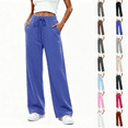 thumbnail image 1 of Asgosdo Sweatpants for Women Wide Leg Baggy Fleece Lined Drawstring High Waisted Casual Workout Pants Fall Lounge Pants with Pockets, 1 of 8