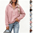 thumbnail image 1 of Asgosdo Womens Oversized Sweatshirts Fleeze Fleece Long Sleeve Half Zip Fall Hoodies Winter Casual Warm Outfits, 1 of 6