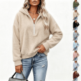 thumbnail image 1 of Asgosdo Womens Oversized Sweatshirts Fleeze Fleece Long Sleeve Half Zip Fall Hoodies Winter Casual Warm Outfits, 1 of 6