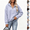thumbnail image 1 of Asgosdo Womens Oversized Sweatshirts Fleeze Fleece Long Sleeve Half Zip Fall Hoodies Winter Casual Warm Outfits, 1 of 6