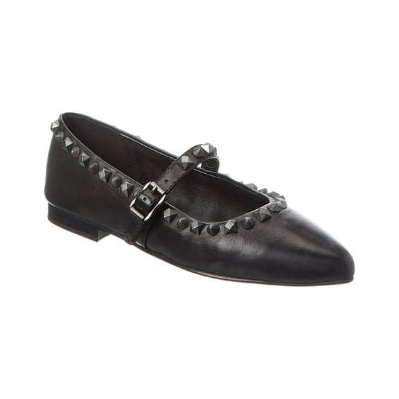 Ash Beatnik Leather Flat, 37, Black