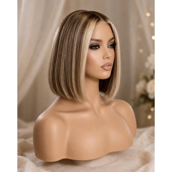 Ash Blonde Bob Wig: Natural Looking Short Straight Cosplay Wig