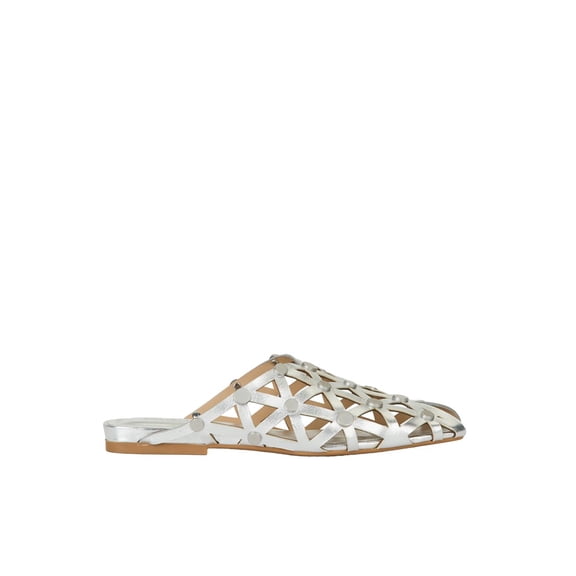 Ash Bone Silver Traforata Slip-On Flats Neutrals (Women's)