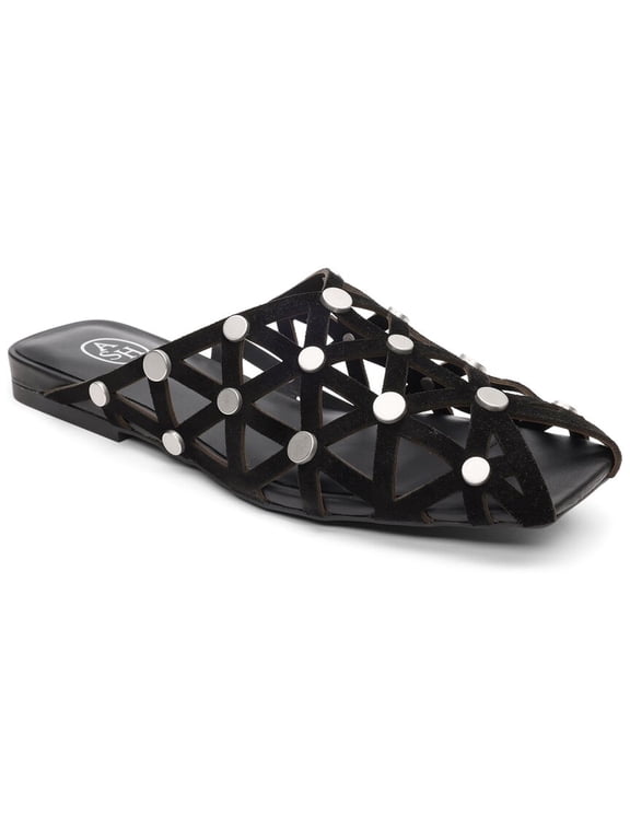 Bone Suede Mule, 35, Black