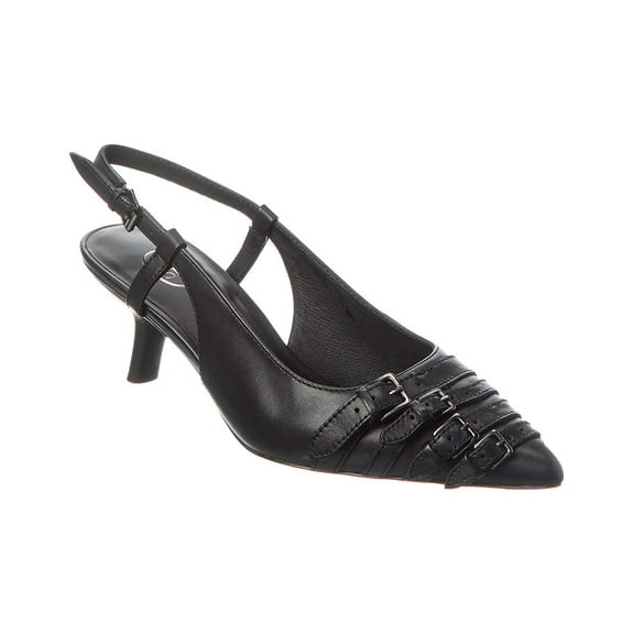 Ash Brenda Leather Slingback Pump, 38, Black