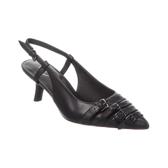Ash Brenda Leather Slingback Pump, 39, Black