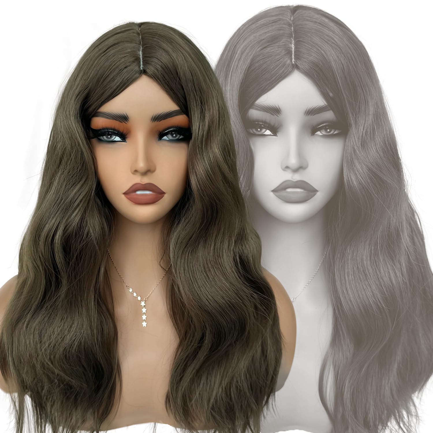 Posh Power Wig Adult Brown main image 1