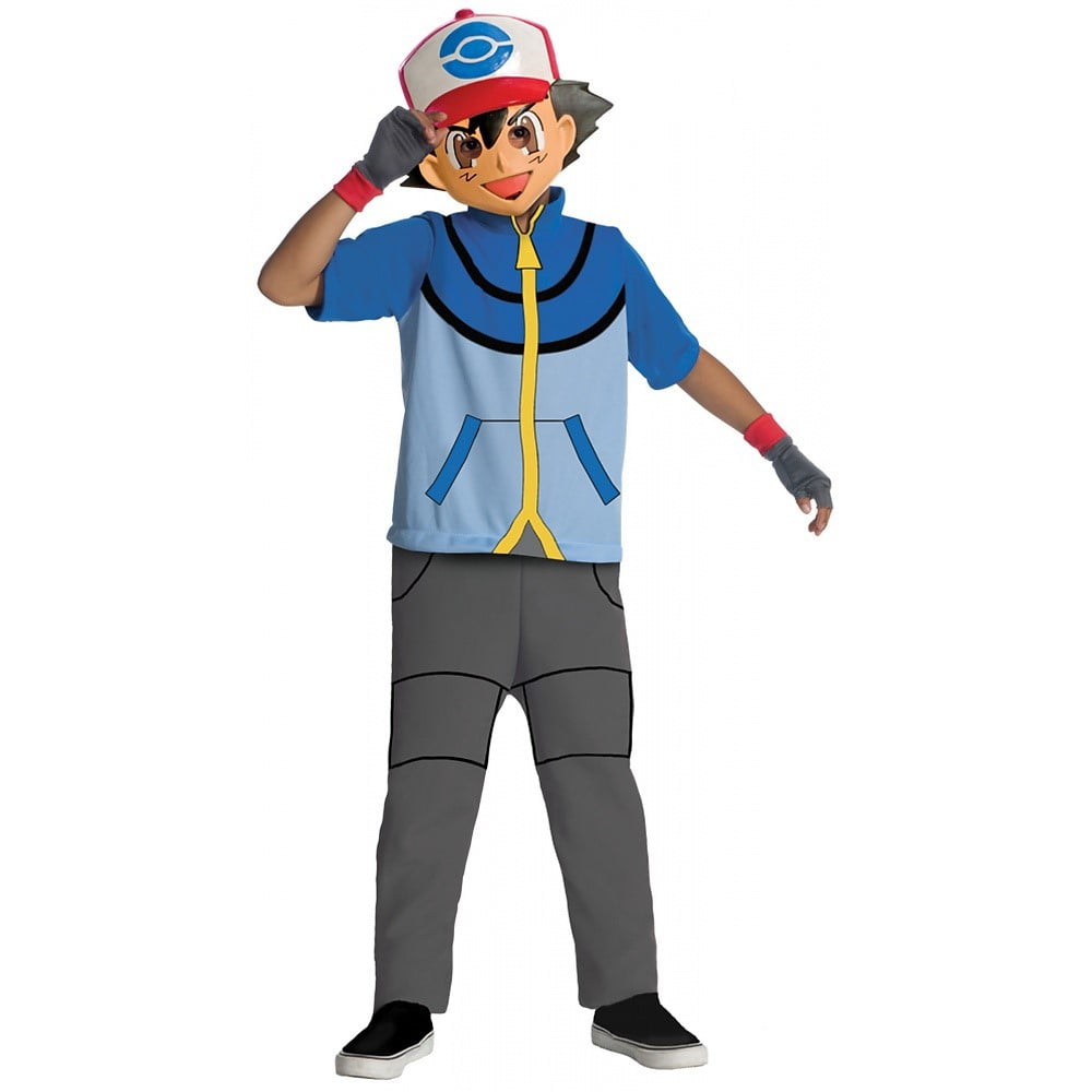 Disguise unisex-adult Ash Ketchum Costume, Official Ash Costume Pokemon  Outfit With Jacket and Hat