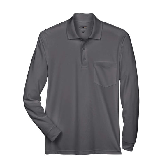 Ash City - Core 365 88192P Adult Pinnacle Performance Piqué Long-Sleeve Polo with Pocket (2 PACK)