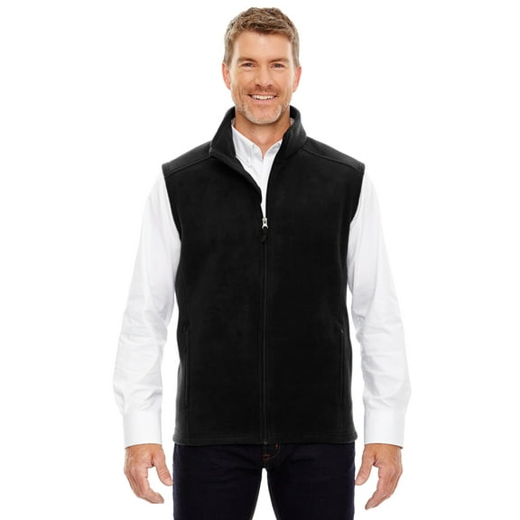 CORE365 88191 Men's Journey Fleece Vest-Black-XL