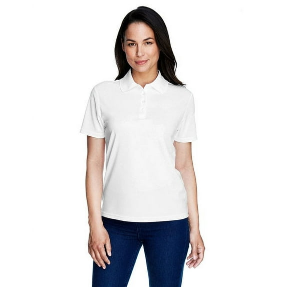 CORE365 78181 Women's Origin Performance Piqué Polo-White-2XL