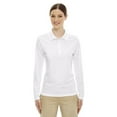 thumbnail image 1 of CORE365 78192 Women's Pinnacle Performance Long Sleeve Piqué Polo-White-XS, 1 of 5