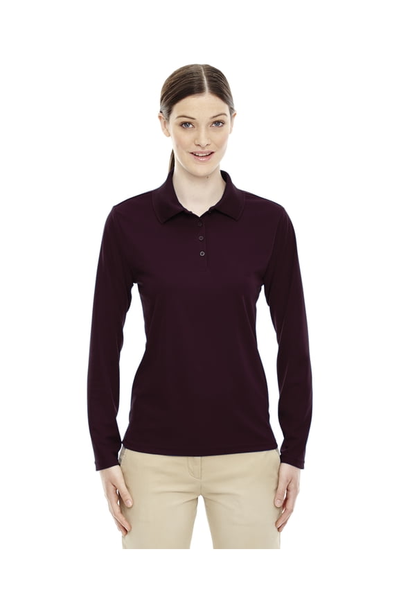 - Core 365 Ladies' Pinnacle Performance Long-Sleeve Piqu Polo