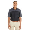 thumbnail image 1 of ASH CITY CORE 365 CE101 MENS BALANCE COLORBLOCK PERFORMANCE PIQUe POLO, BLACK/ CARBON, XL, 1 of 4