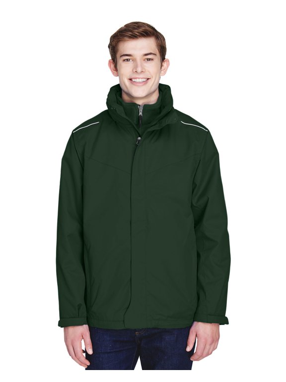 Core 365 Men's 3-in-1 Jacket with Liner, Forest GREN 630, Large