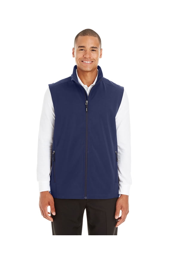 - Core 365 Men's Cruise Two-Layer Soft Shell Vest, Style CE701