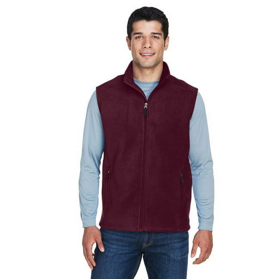 CORE365 88191 Men's Journey Fleece Vest-Burgundy-L
