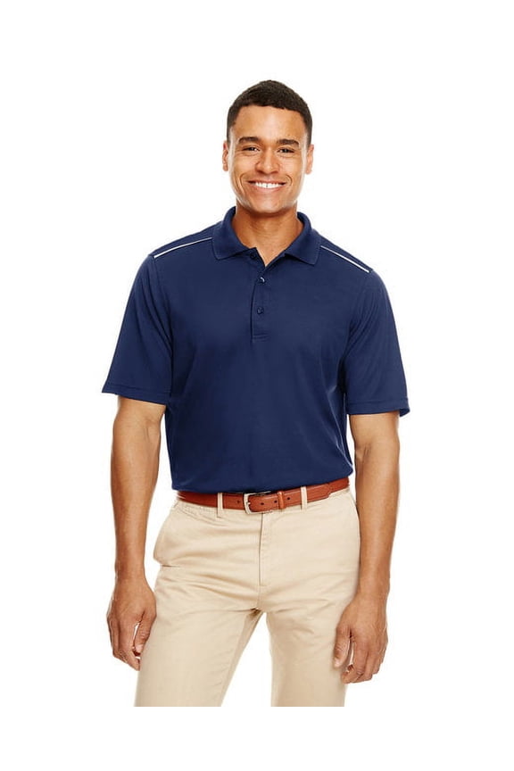 CORE365 88181R Men's Radiant Performance Piqué Polo with Reflective Piping-Classic Navy-4XL