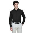 thumbnail image 1 of CORE365 88193T Men's Tall Operate Long Sleeve Twill Dress Shirt-Black-2XLT, 1 of 5