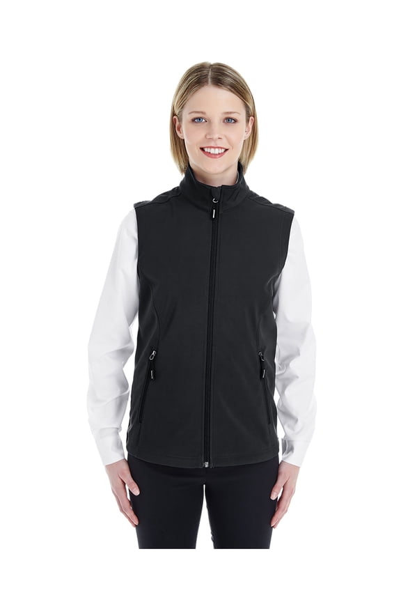 - Core 365 Women's Cruise Two-Layer Soft Shell Vest, Style CE701W