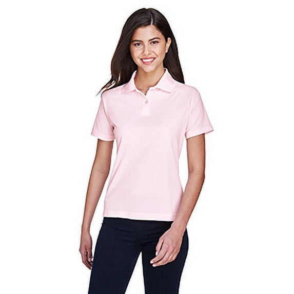 ASH CITY - EXTREME 75046 LADIES' EPERFORMANCE PIQUÉ POLO, 2XL, POWDER PINK