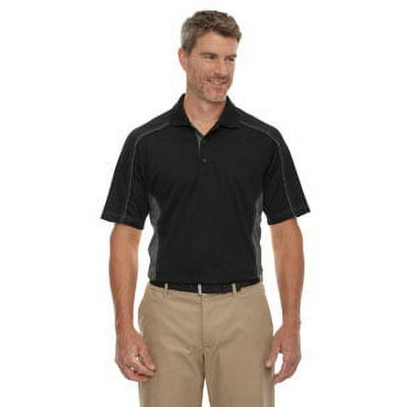 Extreme Ash City 85113 Eperformance Men's Fuse Snag Protection Colorblock Polo, 5XL, BLACK/ CARBON