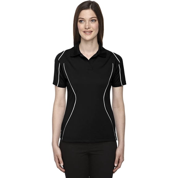 Ash City Extreme Women's Snag Protection Colorblock Polo 75107 Black XL