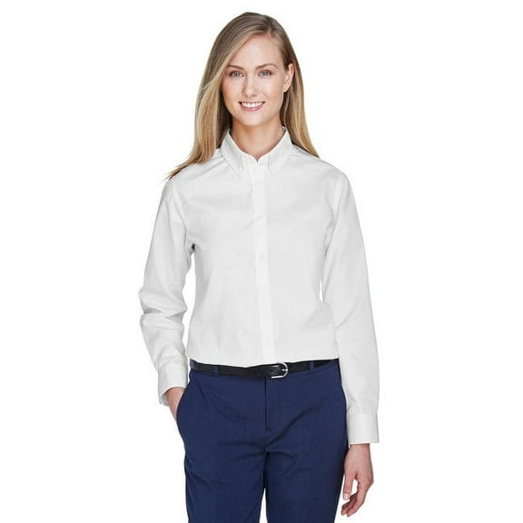 CORE365 78193 Women's Operate Twill Shirt-White-3XL