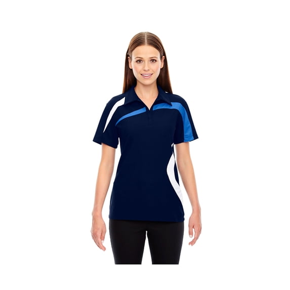 78645 Ash City - North End Sport Red Ladies' Impact Performance Polyester Piqué Colorblock Polo, XL, NIGHT