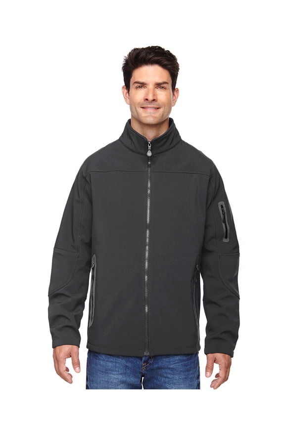 - North End 88138 Men'S Three-Layer Fleece Bonded Soft Shell Technical Jacket