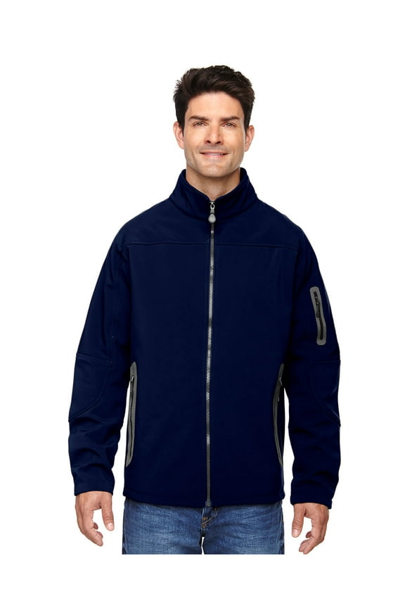 - North End 88138 Men'S Three-Layer Fleece Bonded Soft Shell Technical Jacket