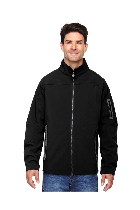 - North End 88138 Men'S Three-Layer Fleece Bonded Soft Shell Technical Jacket